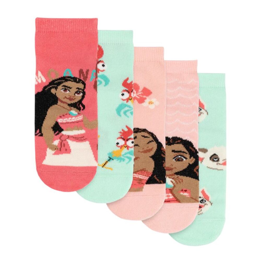 Moana Girls Moana Socks (Pack of 5) / Multicolored